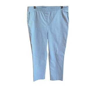 Carolina Belle Montreal seersucker Straight Leg Ankle Pants. Size 14